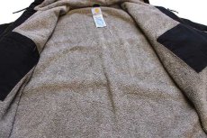 画像5: メキシコ製 carharttカーハート シェルパラインド ダック地 アクティブジャケット パーカー 黒 XL (5)