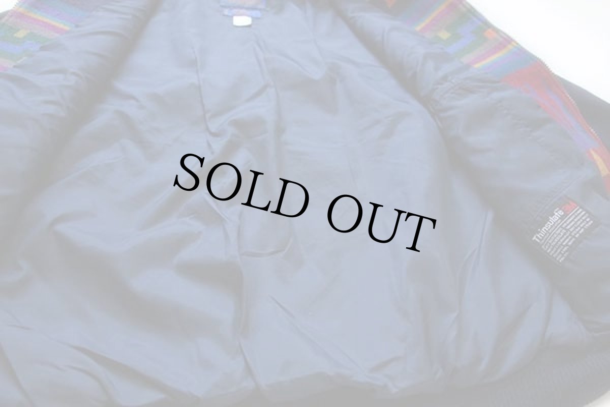 画像5: 90s USA製 PENDLETONペンドルトン ネイティブ柄 Thinsulate 中綿入り ウール ブランケット ジャケット XL (5)