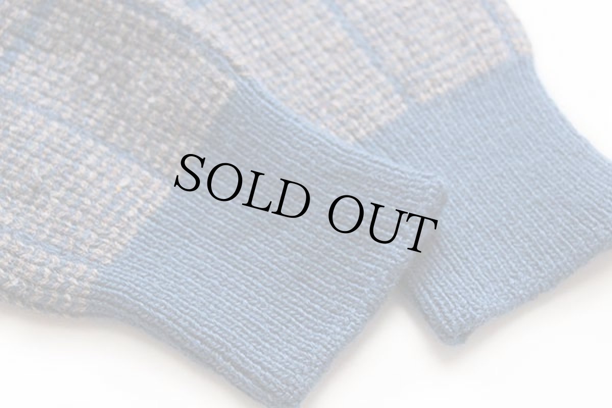 画像6: 80s EddieBauerエディーバウアー 格子柄 ネップ入り ウールニット セーター (6)