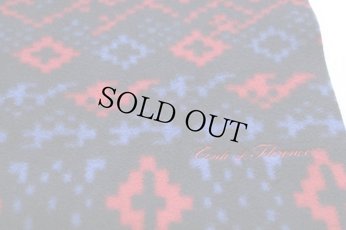 画像4: デッドストック★90s イタリア製 Conte of Florence フェアアイル柄 テフロン加工 フリースマフラー (4)