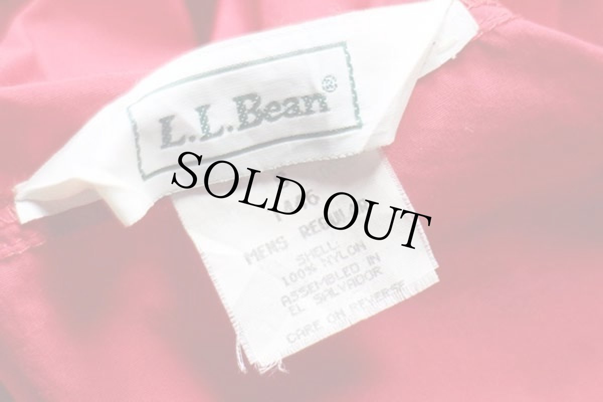 画像4: 90s L.L.Bean ナイロン アノラックパーカー 赤 S (4)