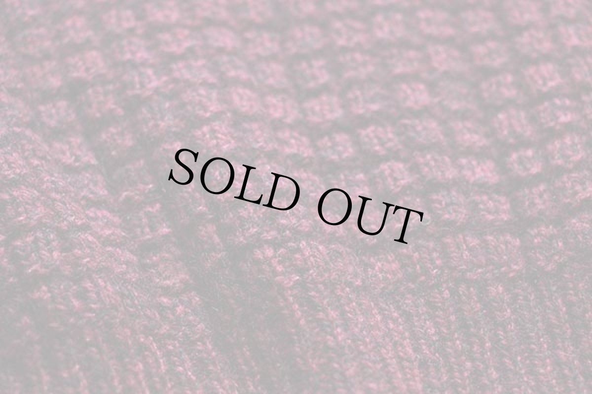 画像5: 80s USA製 AMERICAN EAGLEアメリカンイーグル ウールニット セーター パープル×ブラック ミックス L (5)