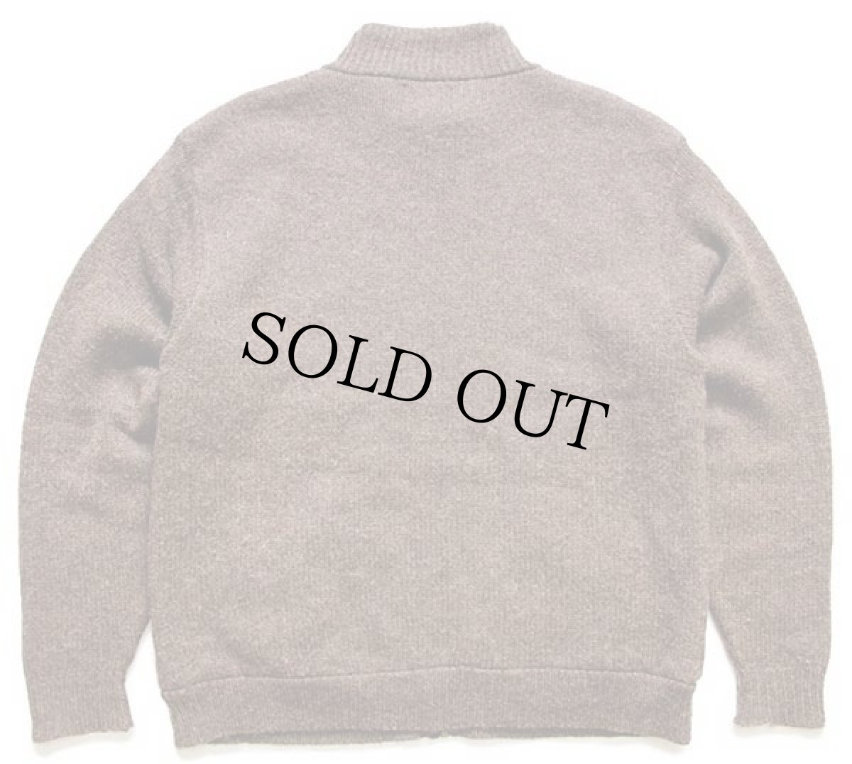 画像2: 90s USA製 Woolrichウールリッチ フリースライナー ウール ドライバーズニット フルジップ セーター 茶 M (2)