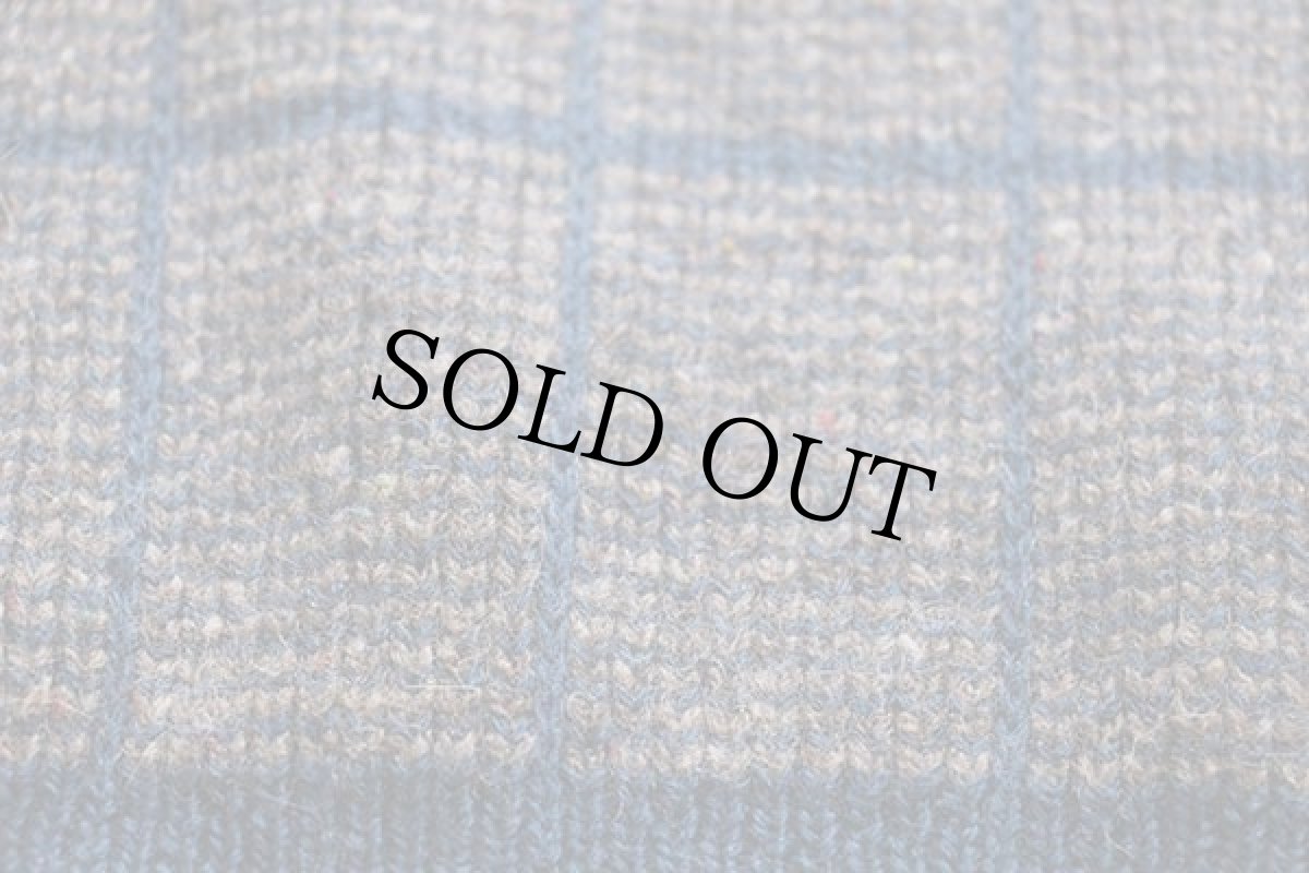 画像5: 80s EddieBauerエディーバウアー 格子柄 ネップ入り ウールニット セーター (5)