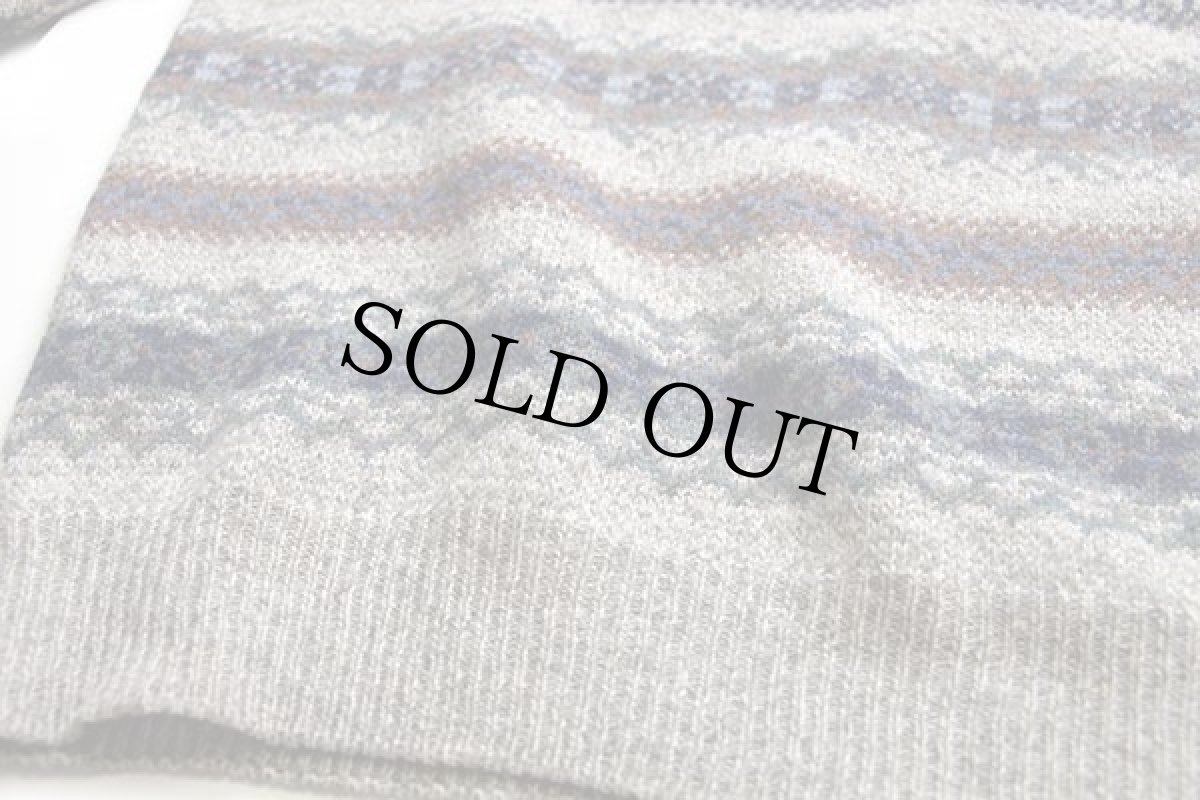 画像5: 90s McNEAL フェアアイル柄 襟付き ウールニット セーター★ポロシャツ (5)