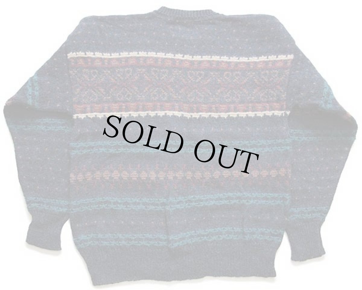 画像2: 70s PENDLETONペンドルトン LOBO ノルディック柄 ウールニット セーター M (2)