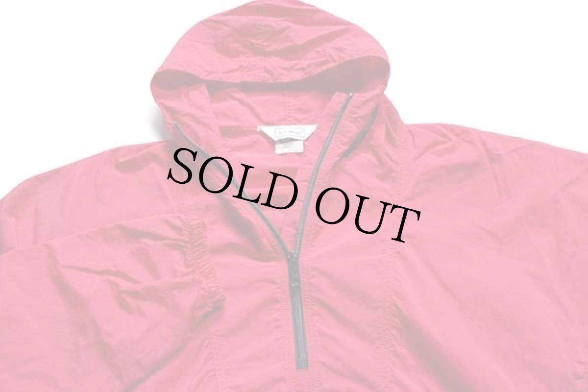 画像3: 90s L.L.Bean ナイロン アノラックパーカー 赤 S (3)