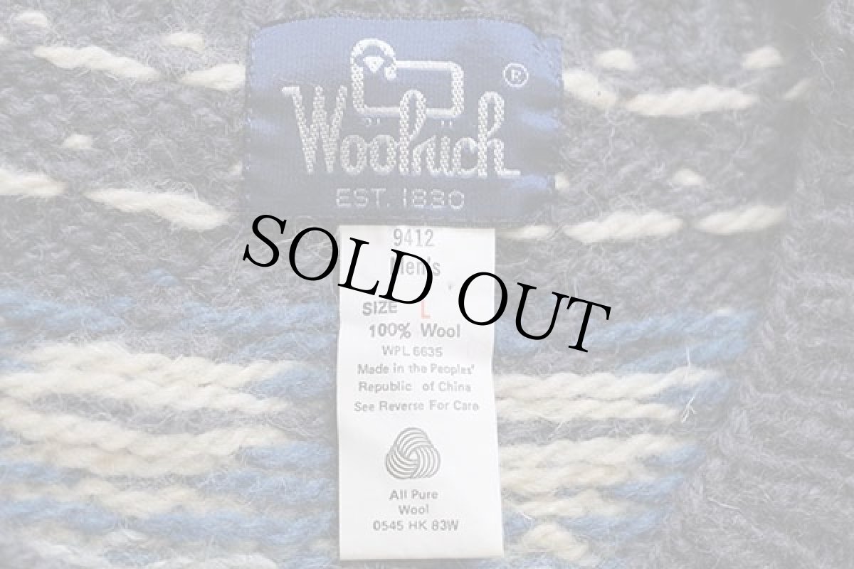 画像4: 80s Woolrichウールリッチ バード ノルディック柄 ウールニット セーター L (4)