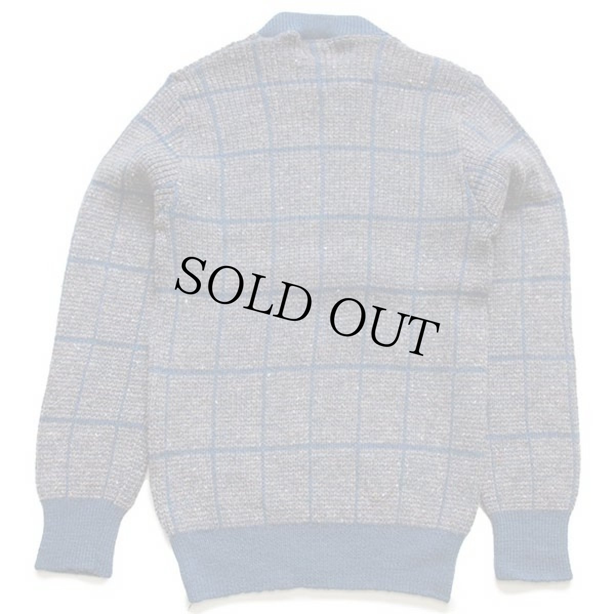 画像2: 80s EddieBauerエディーバウアー 格子柄 ネップ入り ウールニット セーター (2)