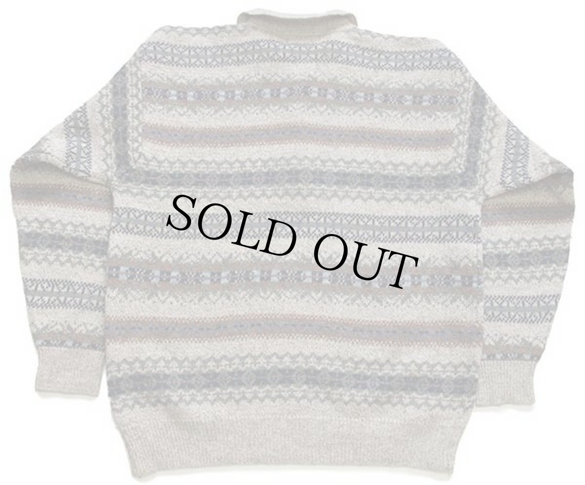 画像2: 90s McNEAL フェアアイル柄 襟付き ウールニット セーター★ポロシャツ (2)