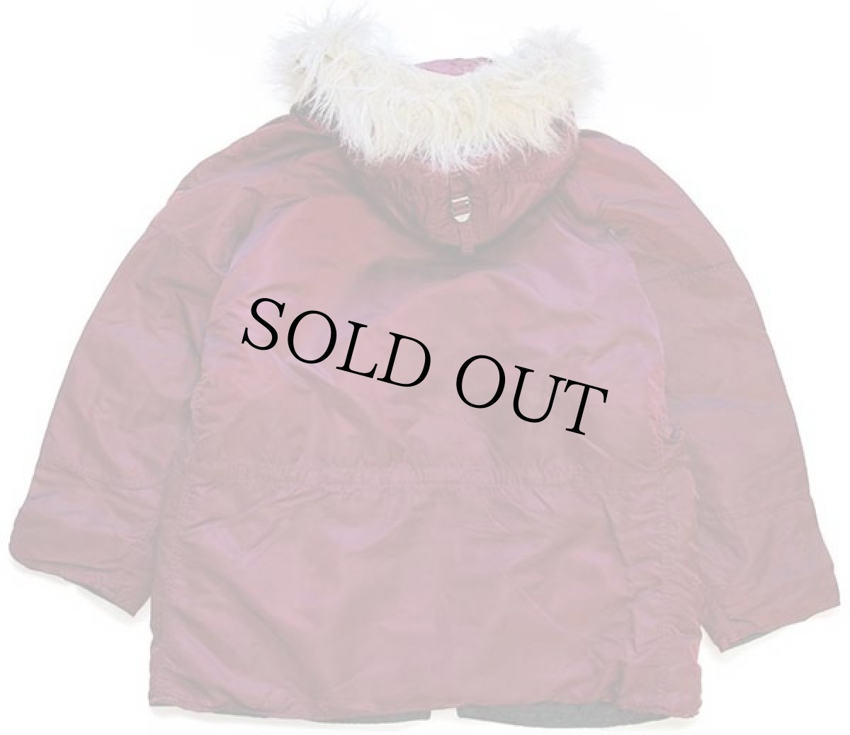 画像2: 90s USA製 ALPHAアルファ N-3B フライトジャケット ワインレッド M (2)