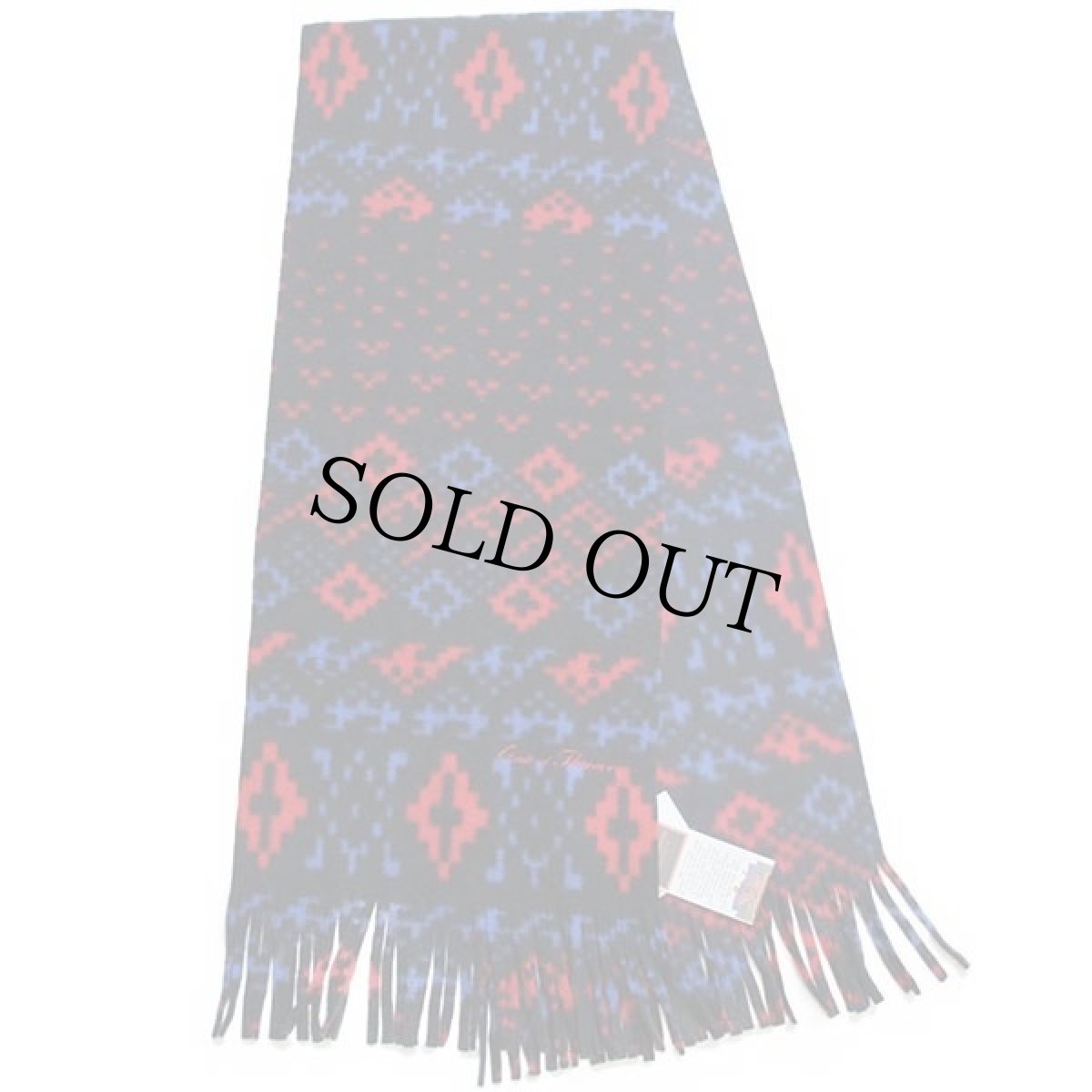 画像2: デッドストック★90s イタリア製 Conte of Florence フェアアイル柄 テフロン加工 フリースマフラー (2)