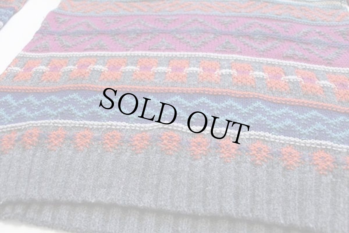 画像5: イタリア製 UNKNOWN フェアアイル柄 ウール×アクリルニット セーター (5)