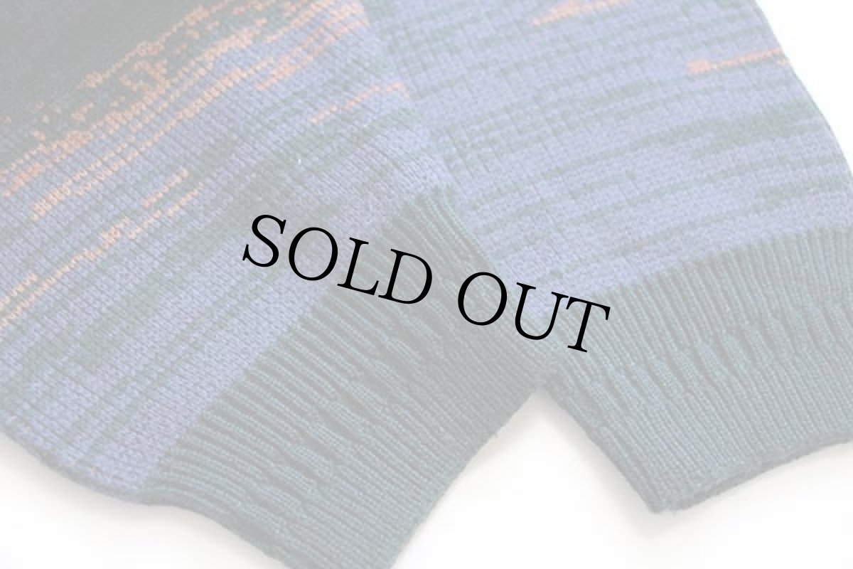 画像6: 90s ORVISオービス カモ刺繍 アウトドア柄 アート ジャガード アクリル×ウールニット セーター XL (6)