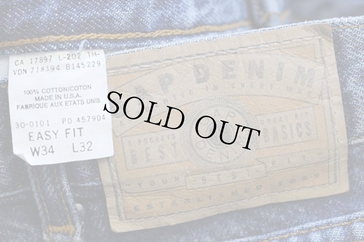 画像6: デッドストック★90s USA製 GAPギャップ EASY FIT ストーンウォッシュ デニムパンツ w34 L32 (6)