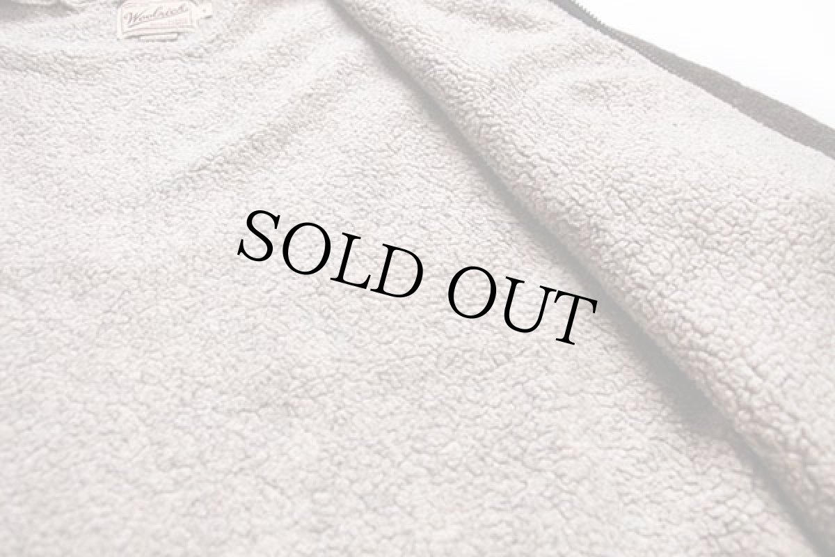 画像5: 90s USA製 Woolrichウールリッチ フリースライナー ウール ドライバーズニット フルジップ セーター 茶 M (5)