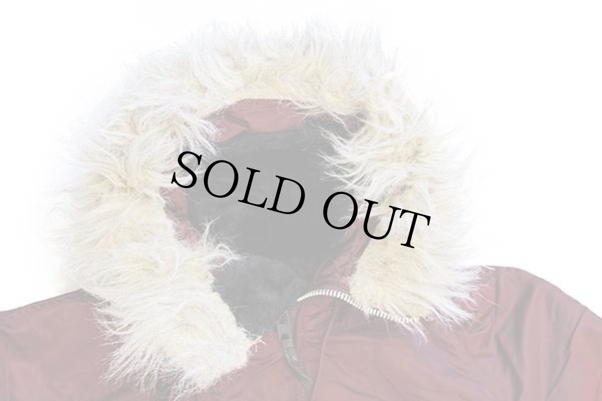 画像3: 90s USA製 ALPHAアルファ N-3B フライトジャケット ワインレッド M (3)