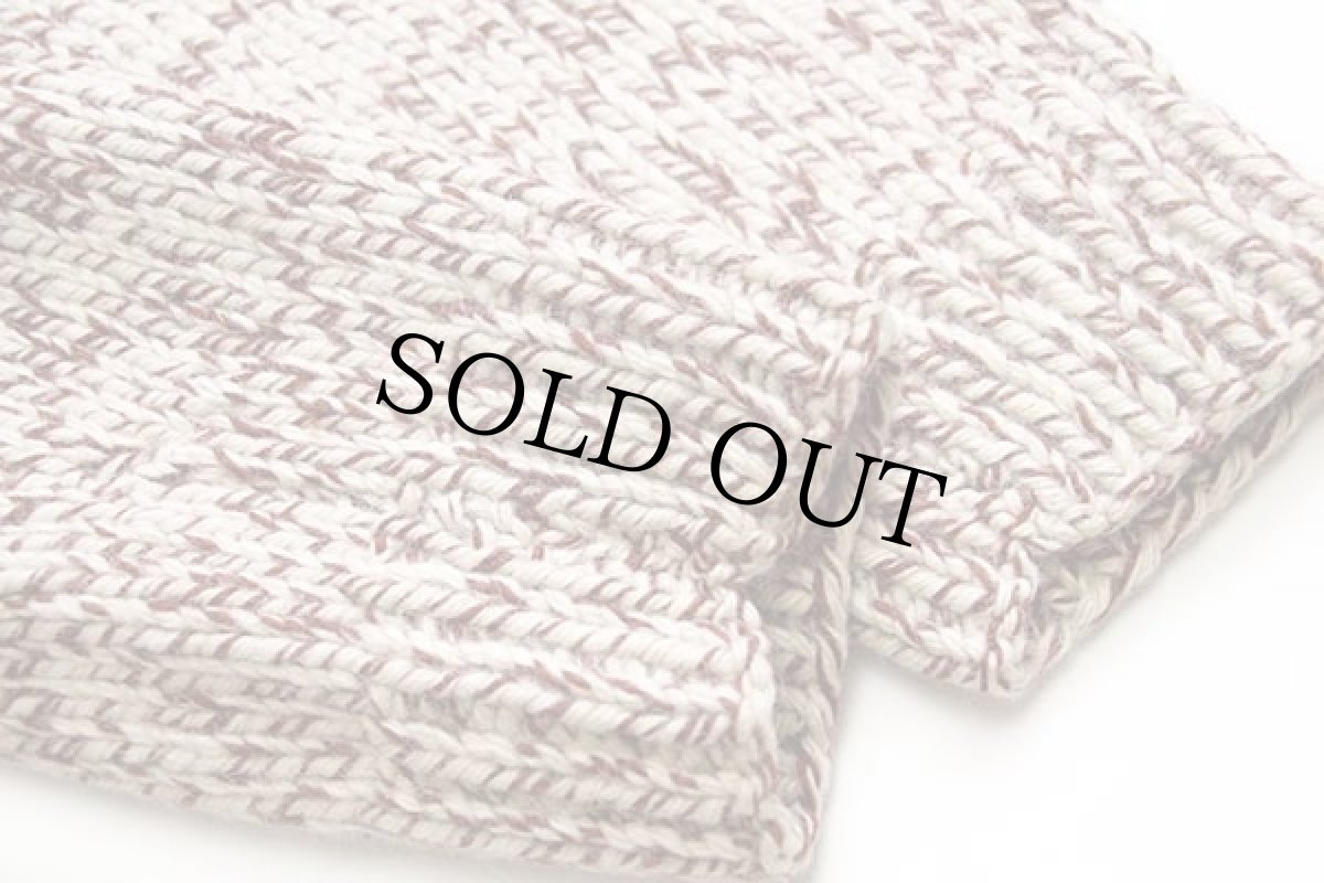 画像7: 60s バード柄 スタンドカラー ウール ハンドニット カウチンセーター (7)