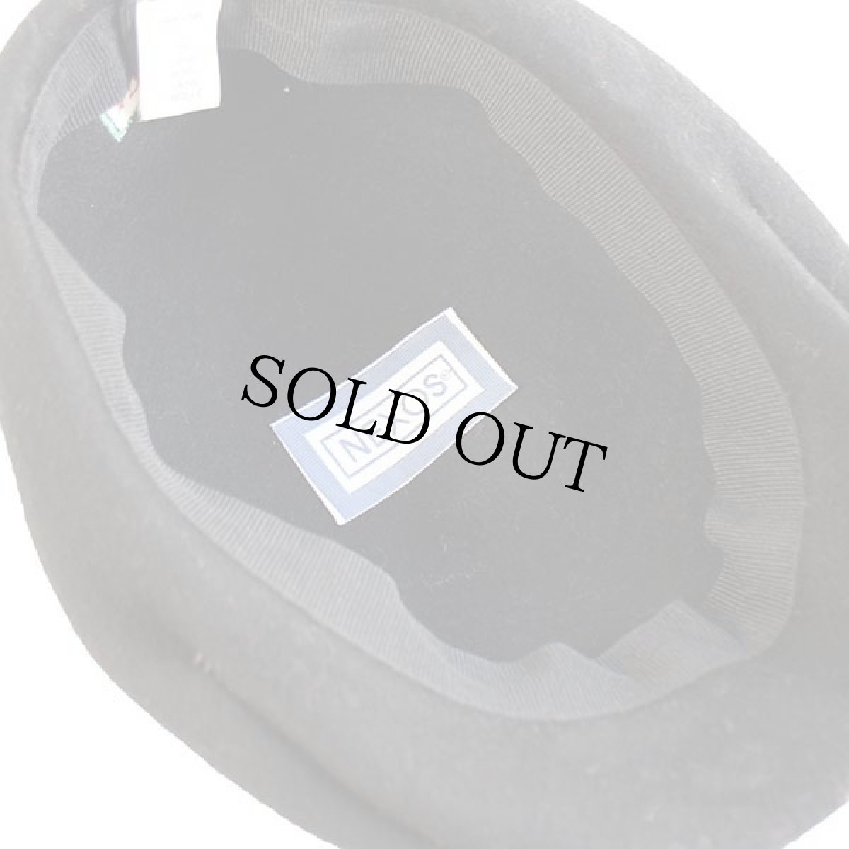 画像6: デッドストック★イタリア製 NEXOS バラ刺繍 ウール フェルト ハンチング 黒 (6)