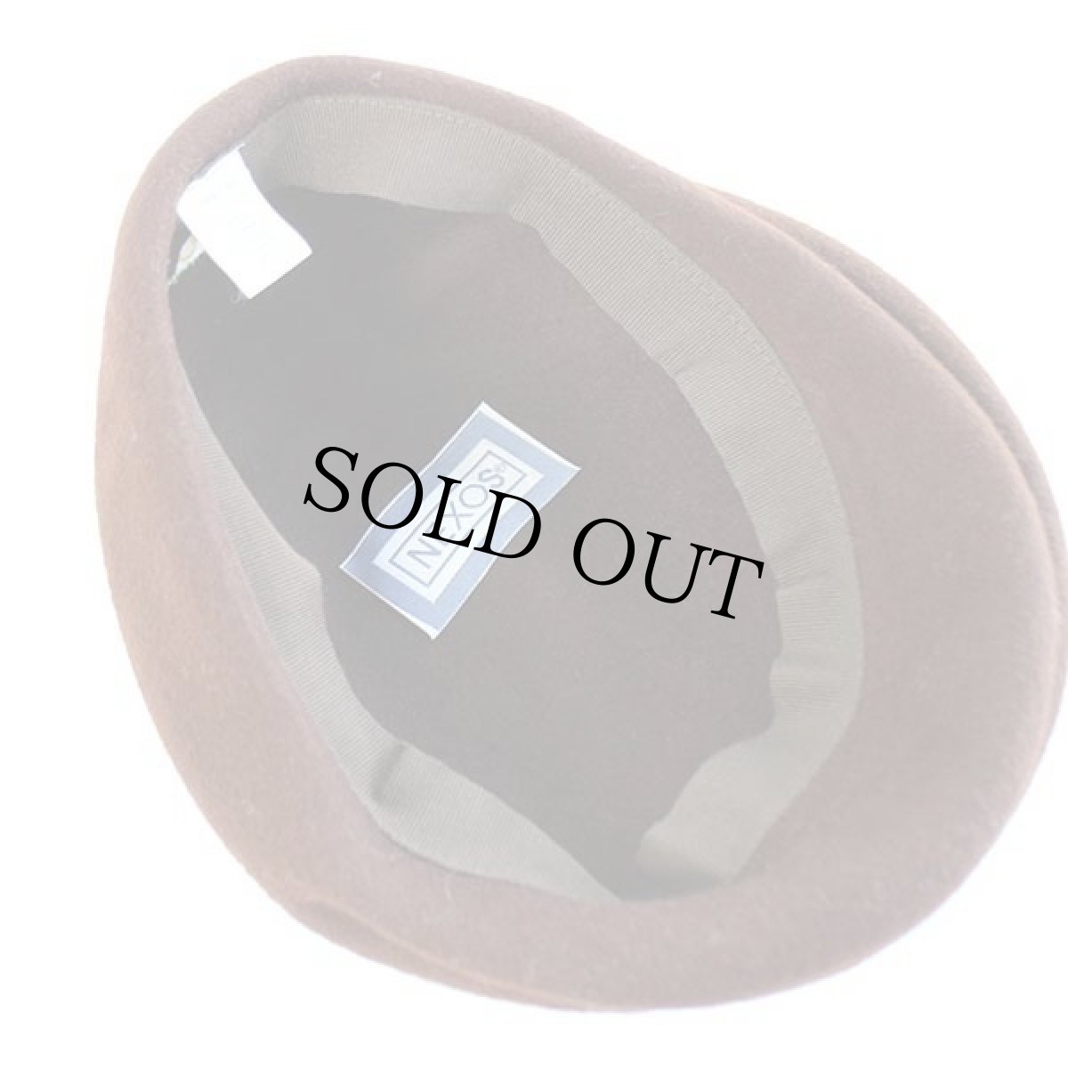 画像6: デッドストック★イタリア製 NEXOS バラ刺繍 ウール フェルト ハンチング 茶 (6)