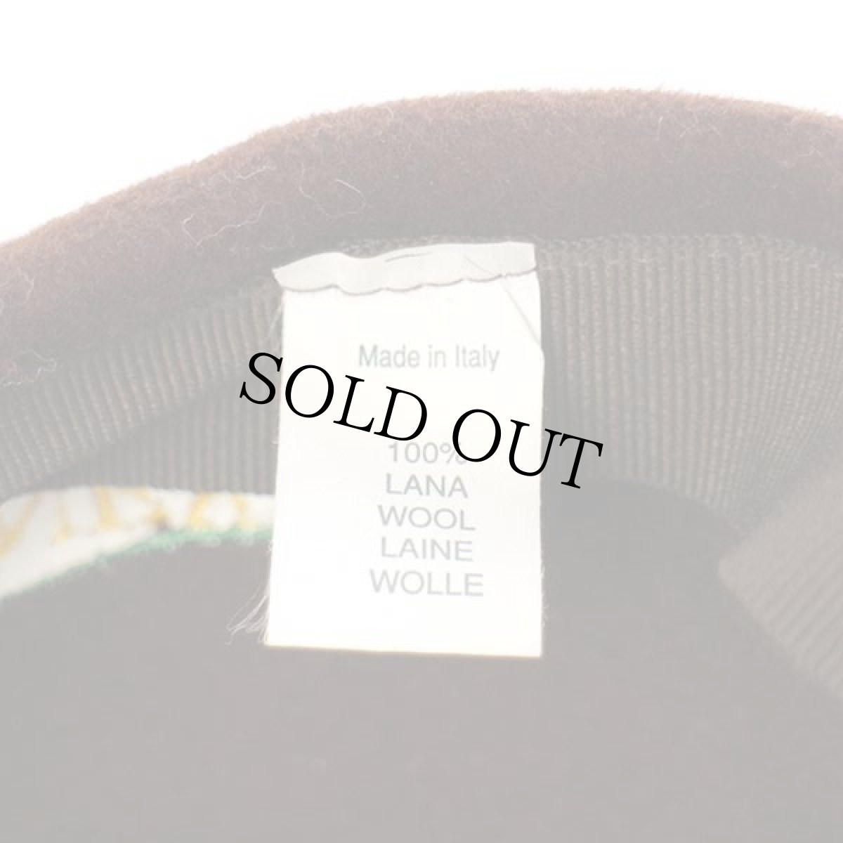 画像8: デッドストック★イタリア製 NEXOS バラ刺繍 ウール フェルト ハンチング 茶 (8)