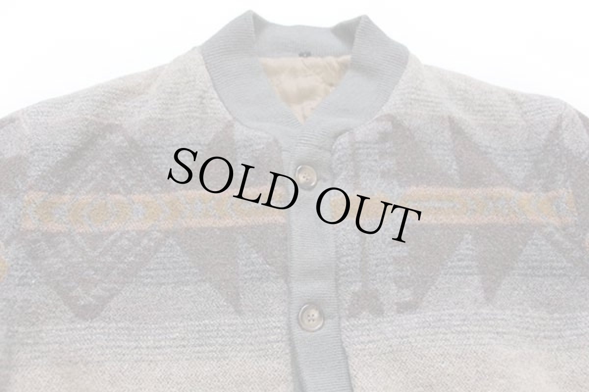 画像3: 90s claps ネイティブ柄 キルティングライナー ウール ブランケット ジャケット (3)