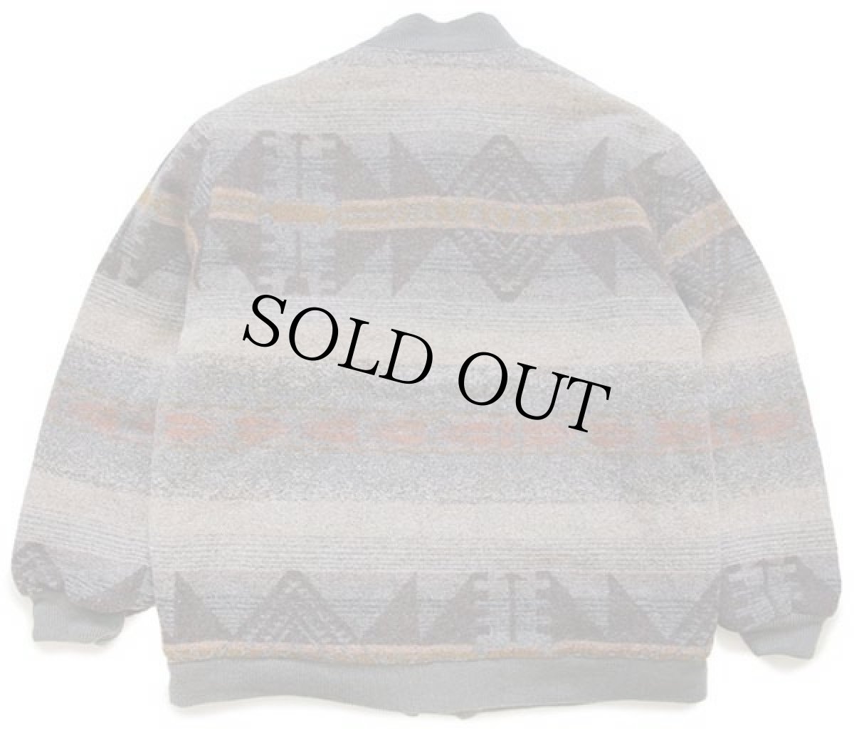 画像2: 90s claps ネイティブ柄 キルティングライナー ウール ブランケット ジャケット (2)