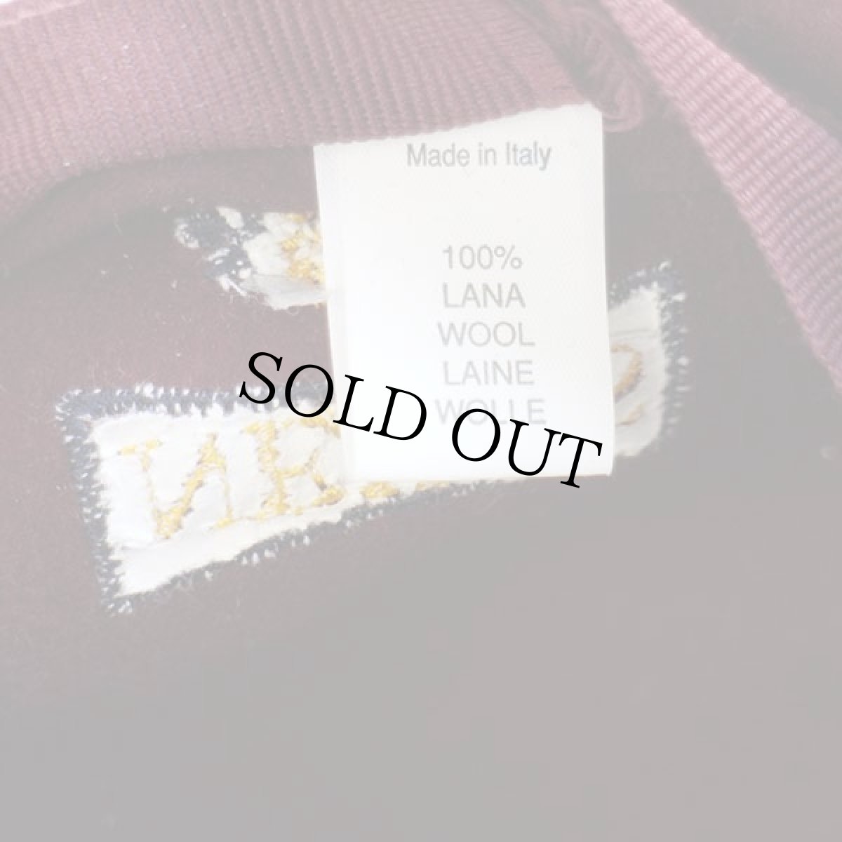 画像7: デッドストック★イタリア製 NEXOS バラ刺繍 ウール フェルト ハンチング バーガンディ (7)