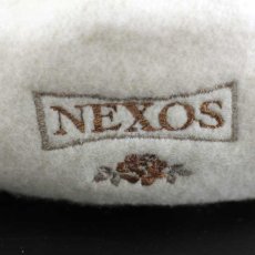 画像6: デッドストック★イタリア製 NEXOS バラ刺繍 ツバ付き ウール ベレー帽 白 (6)