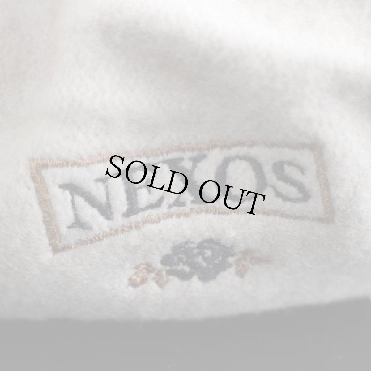 画像4: デッドストック★イタリア製 NEXOS バラ刺繍 ウール ベレー帽 ベージュ (4)