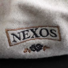 画像4: デッドストック★イタリア製 NEXOS バラ刺繍 ウール ベレー帽 ベージュ (4)