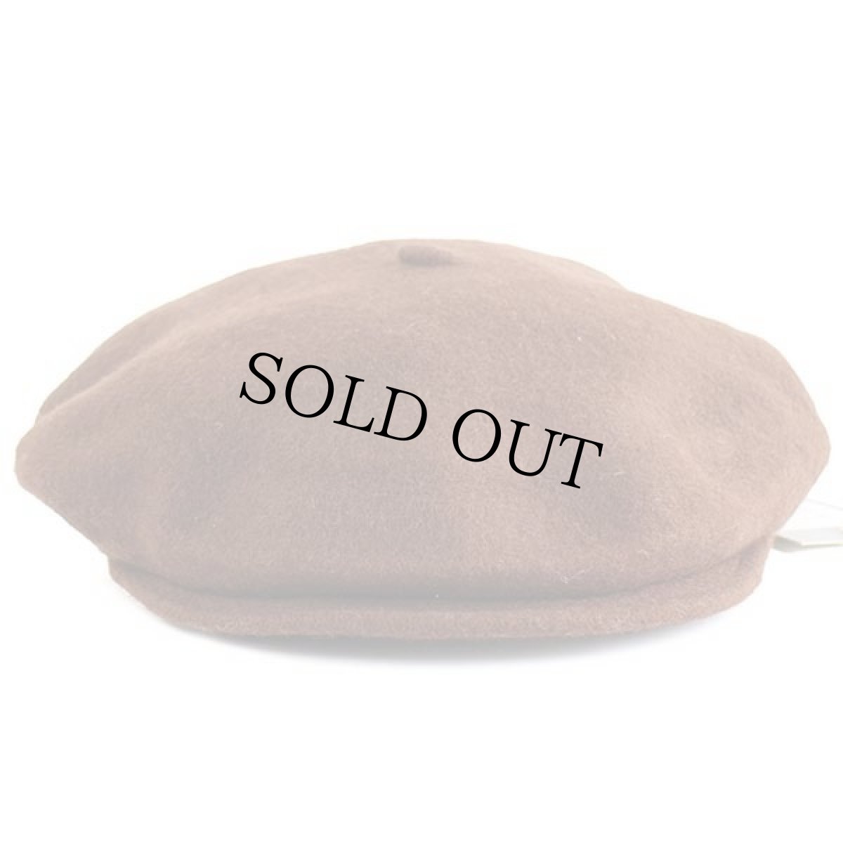 画像3: デッドストック★イタリア製 NEXOS バラ刺繍 ツバ付き ウール ベレー帽 茶 (3)