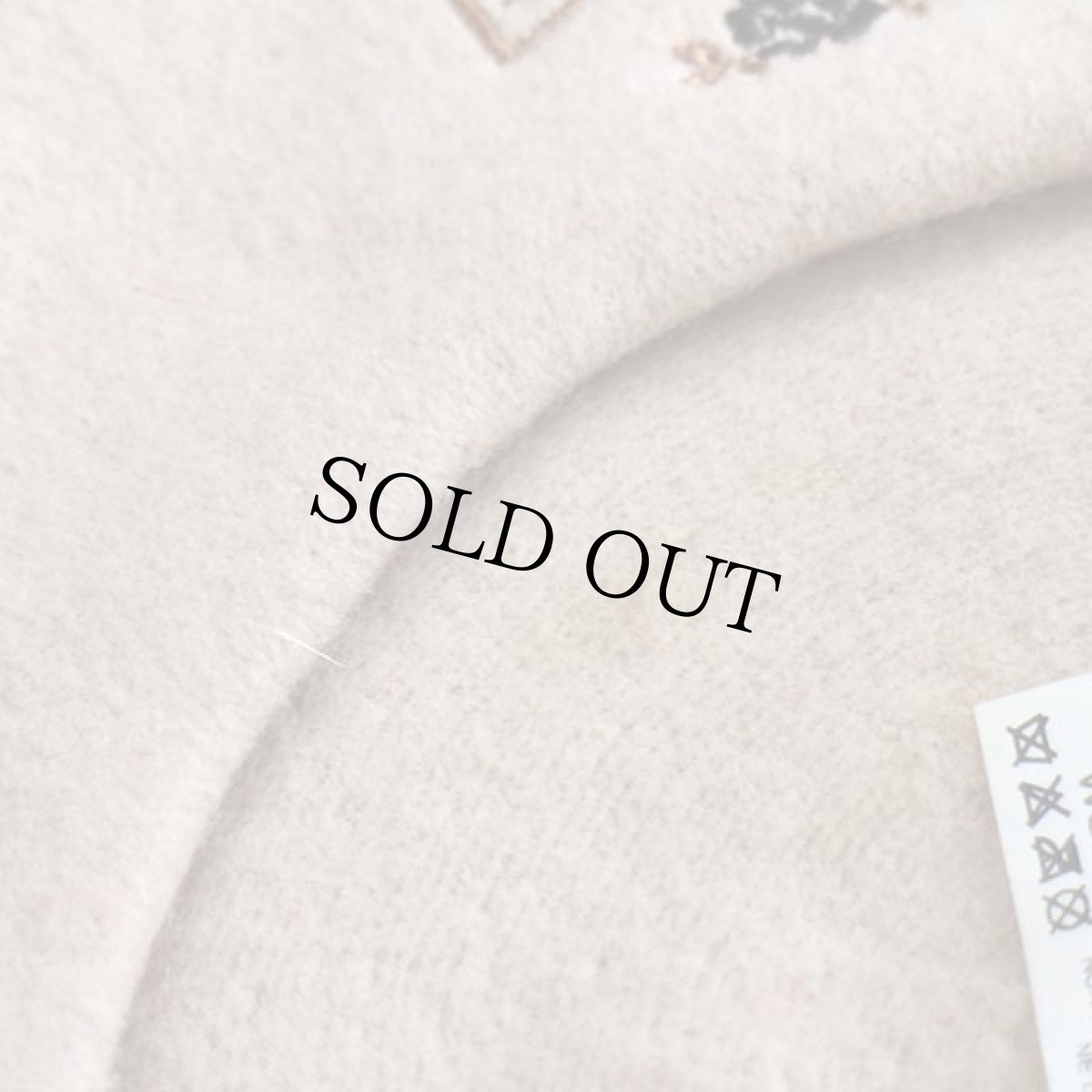 画像7: デッドストック★イタリア製 NEXOS バラ刺繍 ウール ベレー帽 ベージュ (7)