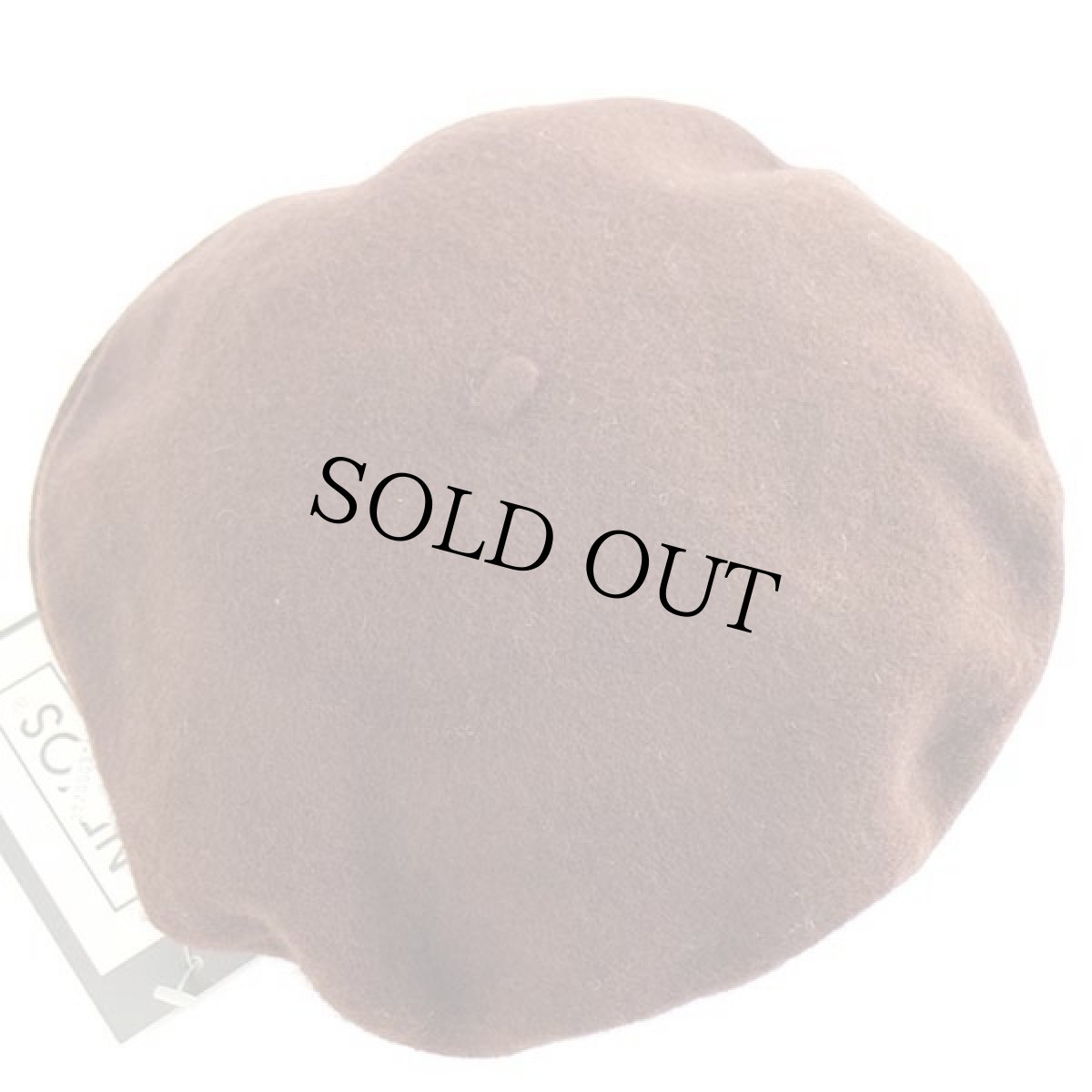 画像4: デッドストック★イタリア製 NEXOS バラ刺繍 ツバ付き ウール ベレー帽 茶 (4)