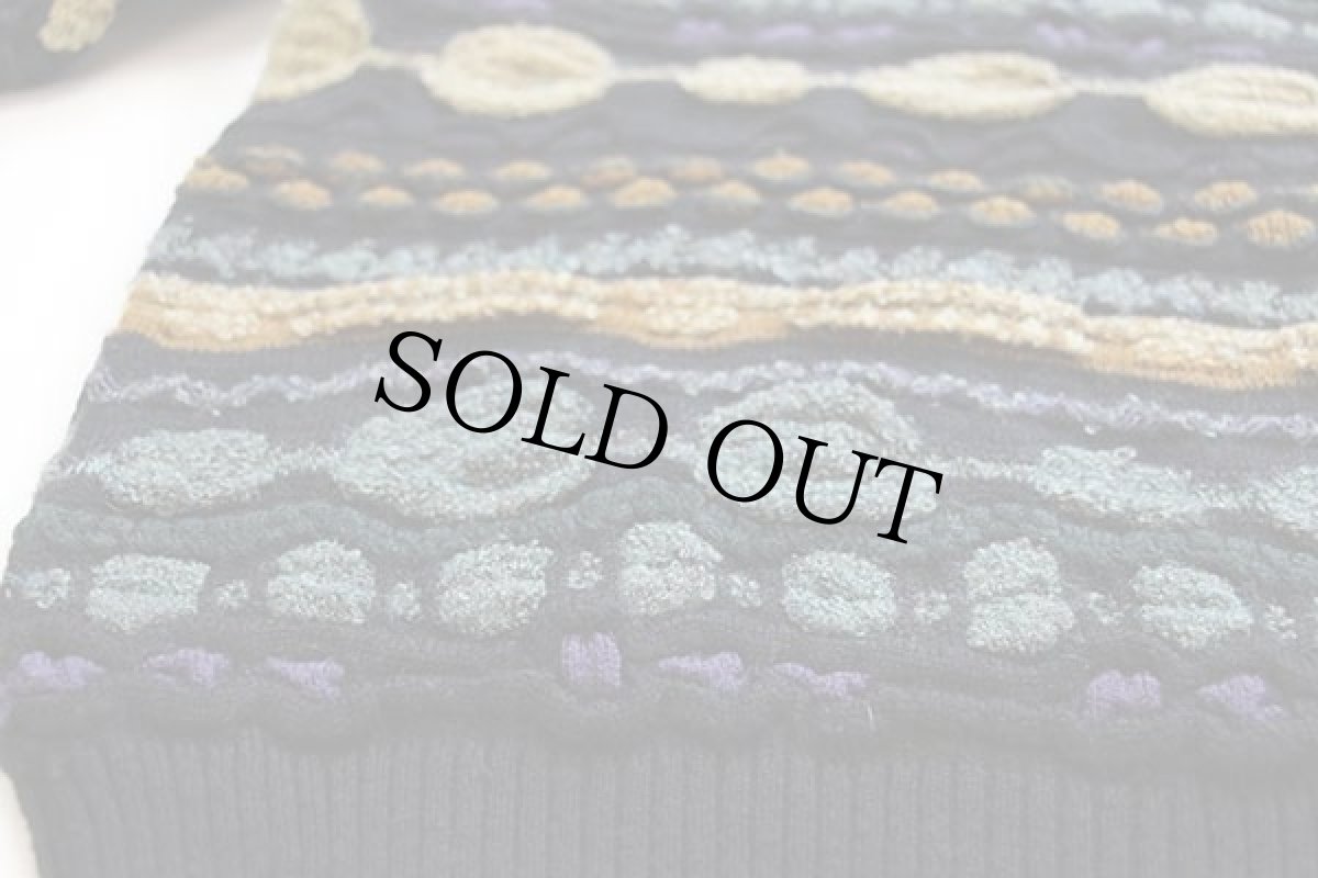 画像6: ポルトガル製 malhas 3D 立体編み ウール×アクリルニット セーター 54 (6)