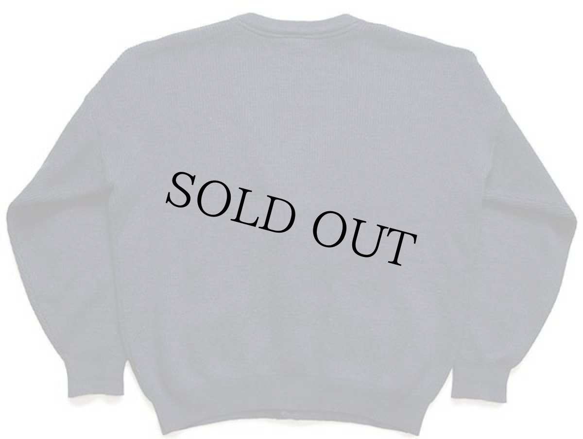 画像2: 70s フランス製 CHEMISE LACOSTE ラコステ ワンポイント パチポケ ウール×アクリルニット カーディガン 紺 5 (2)