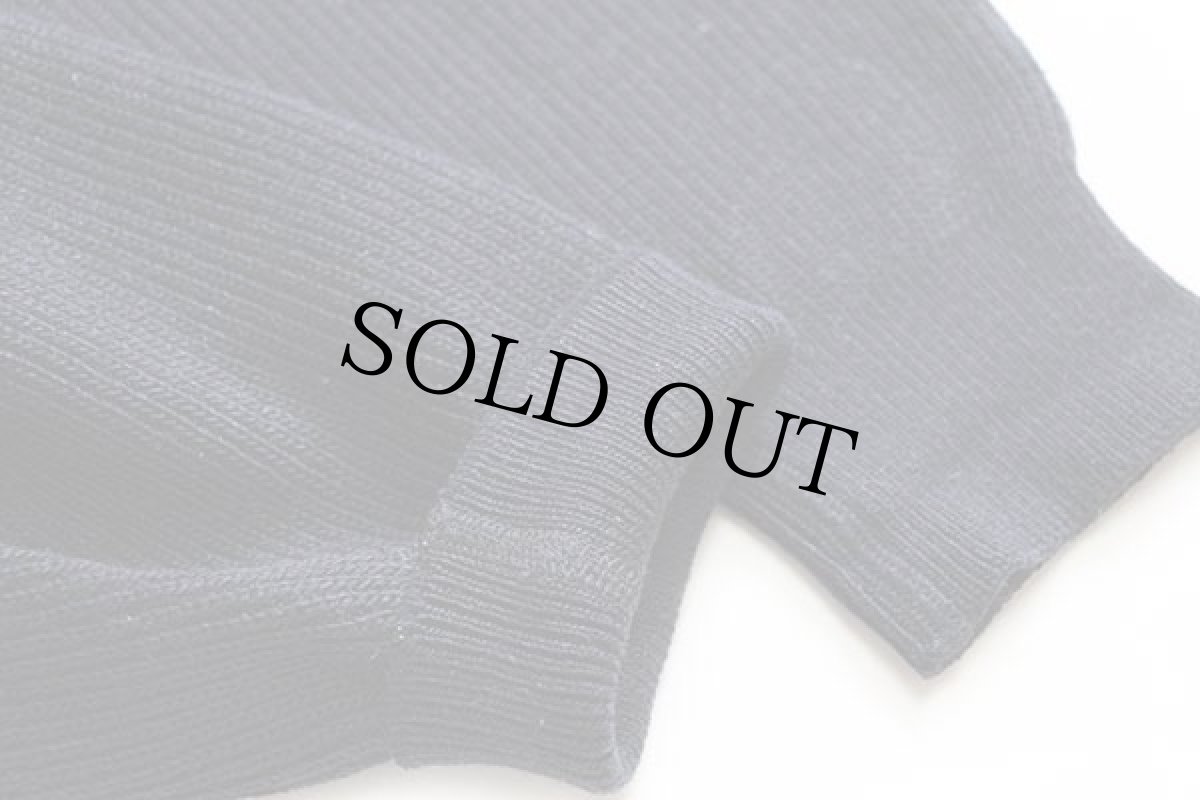 画像6: 70s フランス製 CHEMISE LACOSTE ラコステ ワンポイント パチポケ ウール×アクリルニット カーディガン 紺 5 (6)