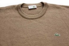 画像3: 70s フランス製 CHEMISE LACOSTE ラコステ ワンポイント ウールニット セーター オリーブドラブ 6 (3)