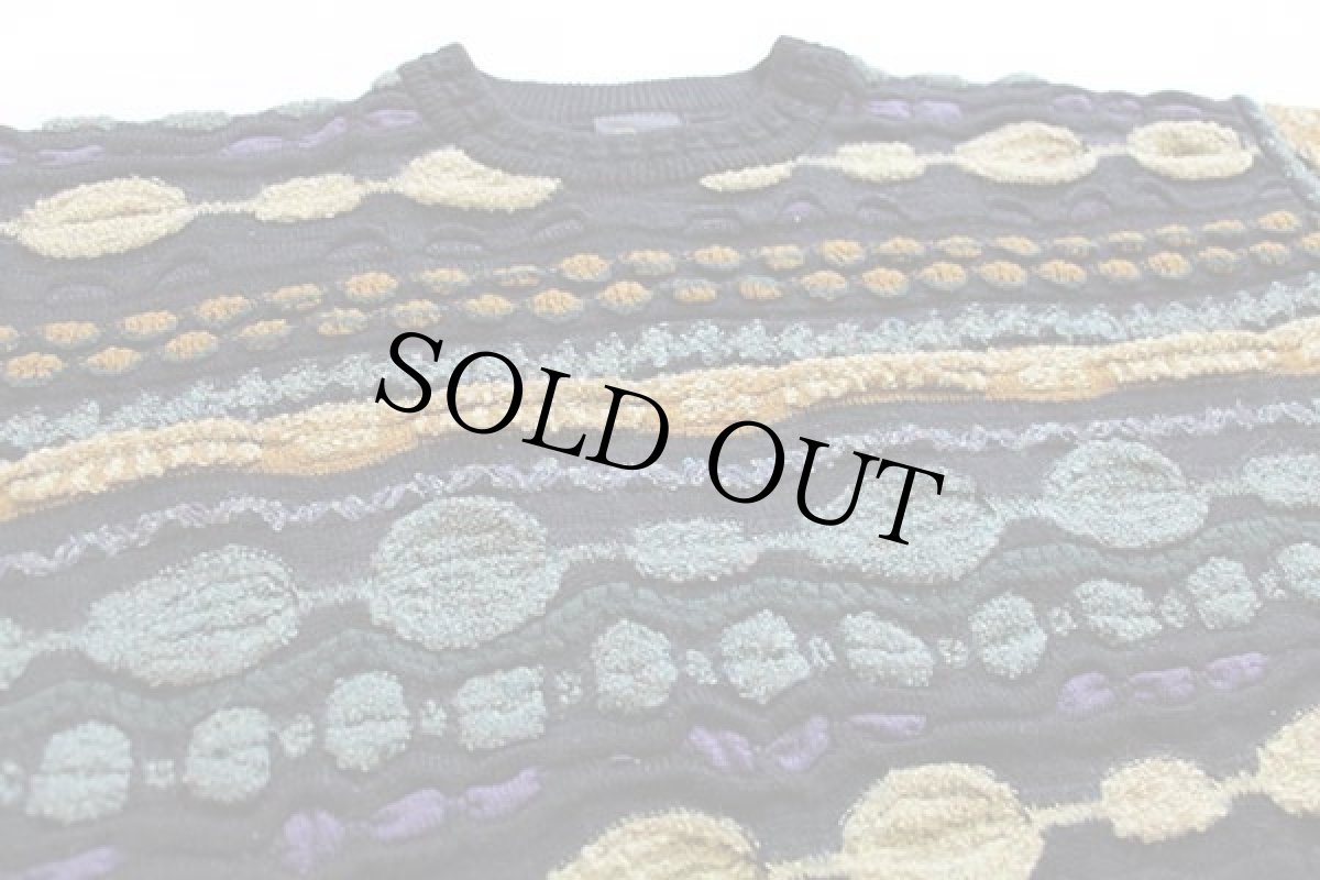 画像3: ポルトガル製 malhas 3D 立体編み ウール×アクリルニット セーター 54 (3)