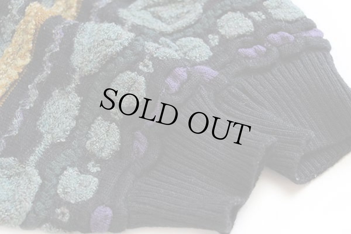 画像7: ポルトガル製 malhas 3D 立体編み ウール×アクリルニット セーター 54 (7)