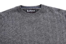 画像3: Barbourバブアー ケーブル編み ウール×リネンニット セーター グレー M (3)