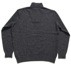 画像2: Barbourバブアー Essential ハイネック ハーフジップ ラムウールニット セーター チャコールグレー L (2)