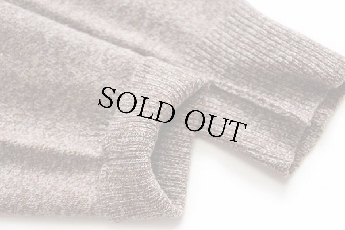 画像7: 90s スコットランド製 Barbourバブアー Vネック ラムウールニット セーター 茶 ミックス C44 (7)