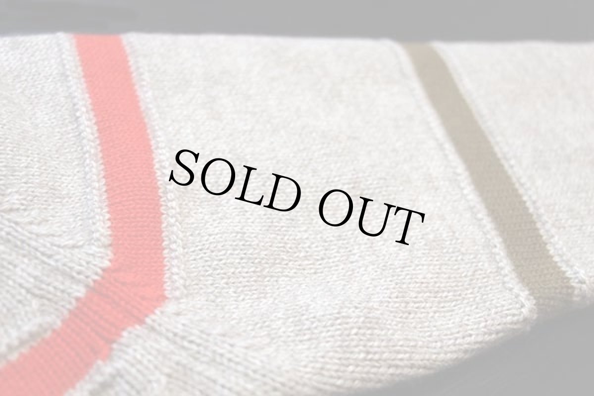 画像5: 00s LACOSTEラコステ ライン入り サドルショルダー ウールニット セーター ベージュ (5)