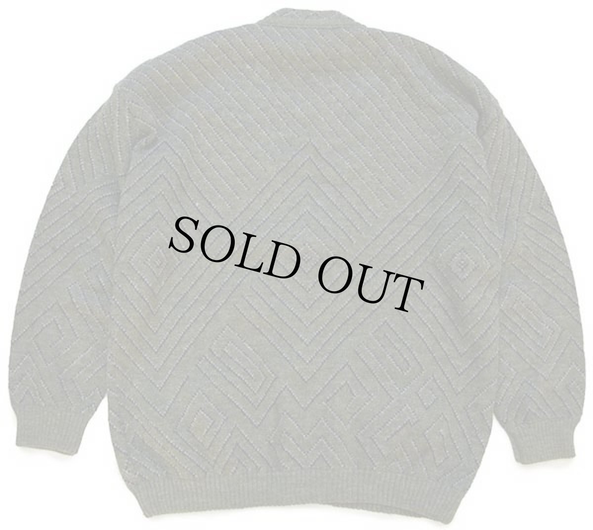 画像2: 90s イタリア製 PIMET MAGLIERIA デザイン ジャガード ウール×アクリルニット カーディガン 緑 (2)