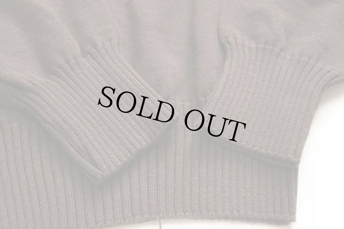 画像6: デッドストック★00s 米軍 U.S.ARMY 5ボタン ハイネック アクリルニット セーター オリーブドラブ XL (6)