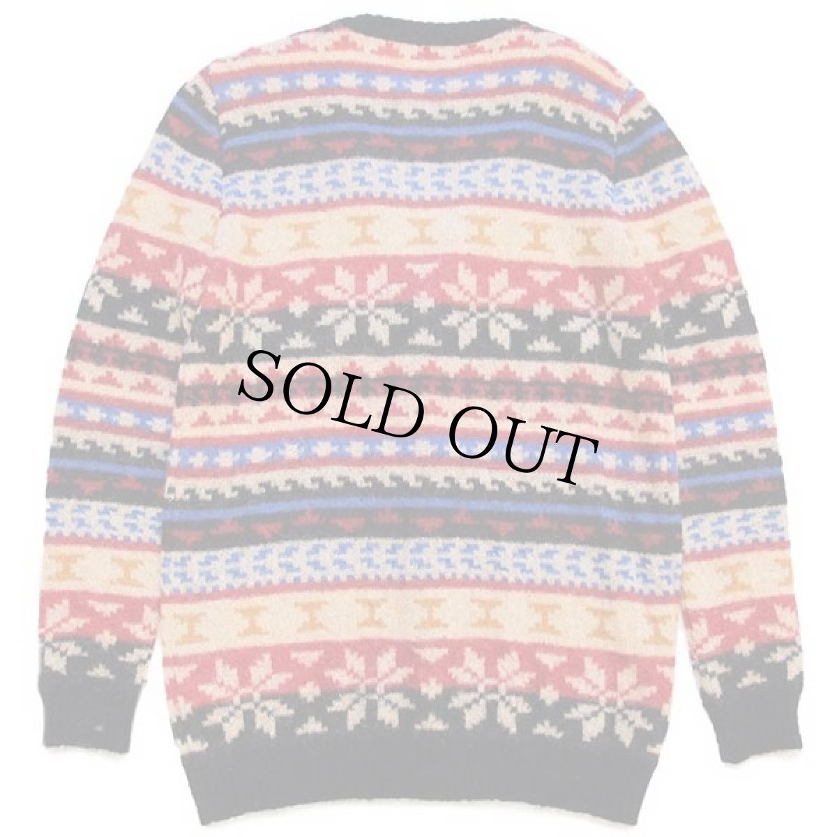 画像2: イタリア製 (+)people FAGIANO フェアアイル柄 モヘヤ×ウールニット カーディガン 48 (2)