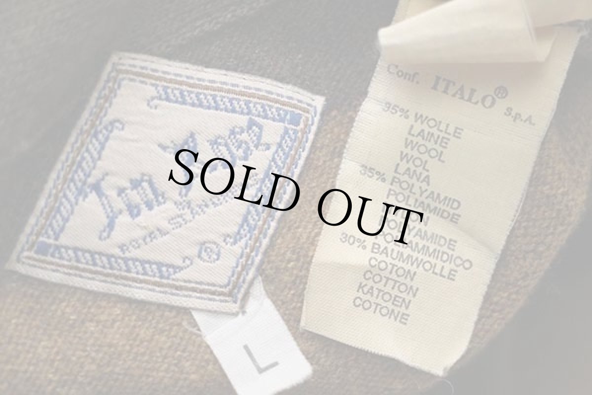 画像4: ITALO マルチカラー 太ボーダー ウール×ナイロン×コットンニット カーディガン (4)