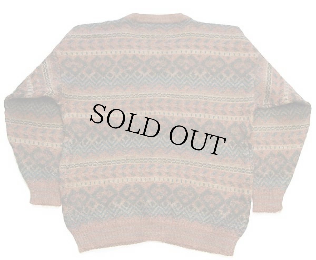 画像2: UNKNOWN フォークロア柄 アルパカ ニット カーディガン (2)