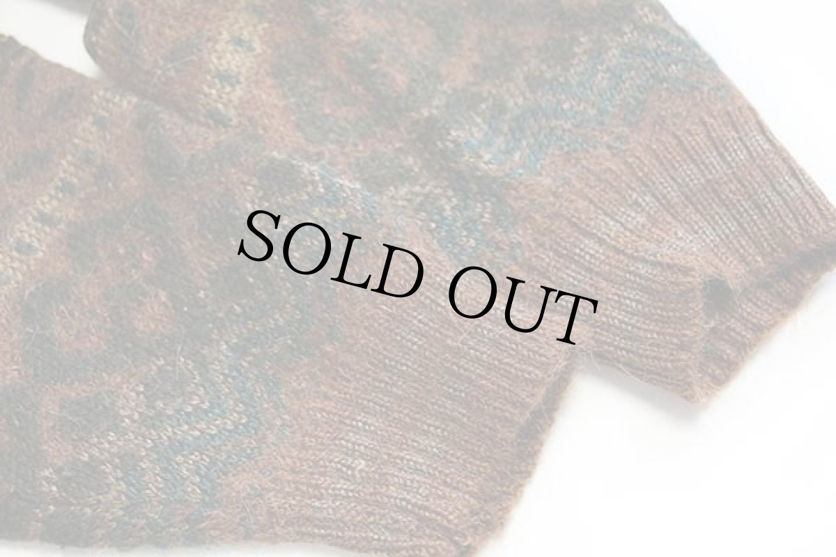 画像6: UNKNOWN フォークロア柄 アルパカ ニット カーディガン (6)